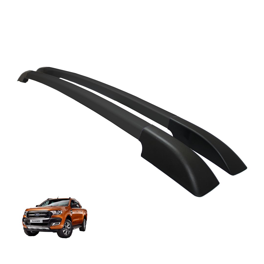Black Roof Bars Roof Rails Roof Rack for Ford Ranger T6 201618 eBay